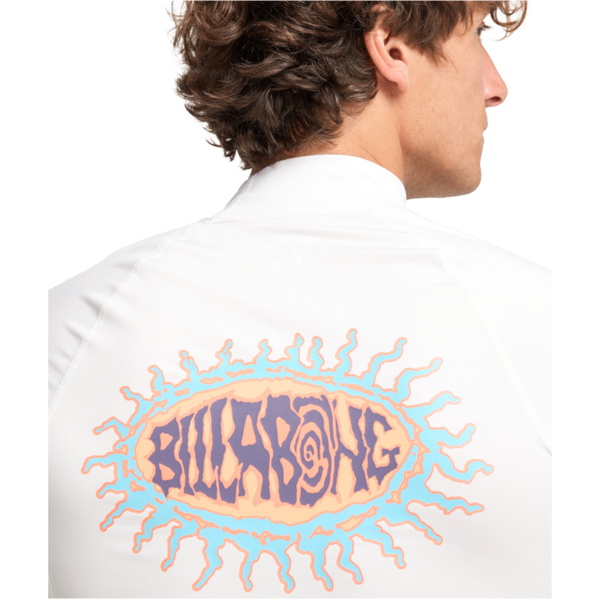 2026 Billabong Mens Re Issue Short Sleeve Rash Vest EBYWR03027 - White